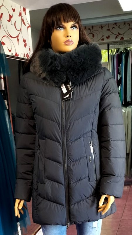 Geaca Ana culoare bleumarin ,matsasata cod S467