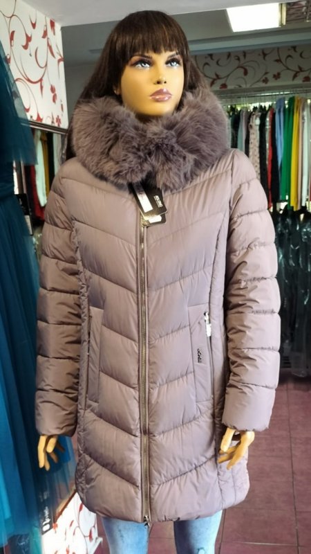 Geaca Ana matlasata culoare gri  cod S466