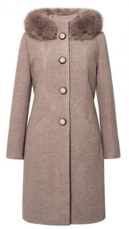 Palton elegant Victoria culoare bej  cod S427