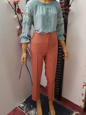 Pantaloni office-causal  culoare maro-deschis,talie inalta cod C150